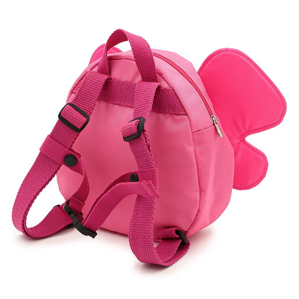 Sumnacon Leash with Backpack Cute Animal Stuffed Animals Anti-Lost Leash, Bag, (Pink)