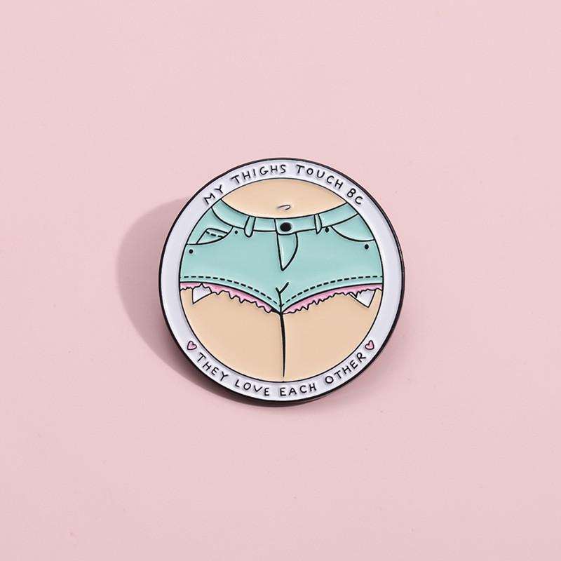 Stylish Alloy Pin Brooch With Geometric And Letter Shapes For Trendy Fashion Accessories