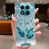 For Xiaomi Redmi Note 14 Pro+ Case Clear Soft TPU Fundas Butterfly Flower Cover For Redmi Note14 Pro Plus 5G Phone Cases Coque