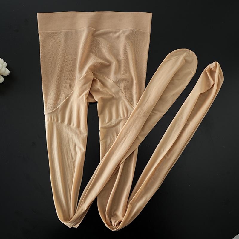 360° nahtlose Yuanbao-Strumpfhose mit hoher Taille – Damen, reißfest, hautfarben, Frühling & Herbst.