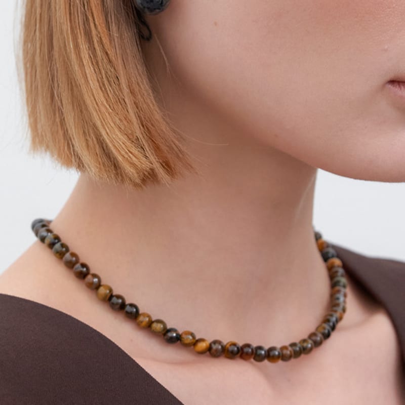 

halden tigereye aphotic necklace (N029_6mm) 6mm