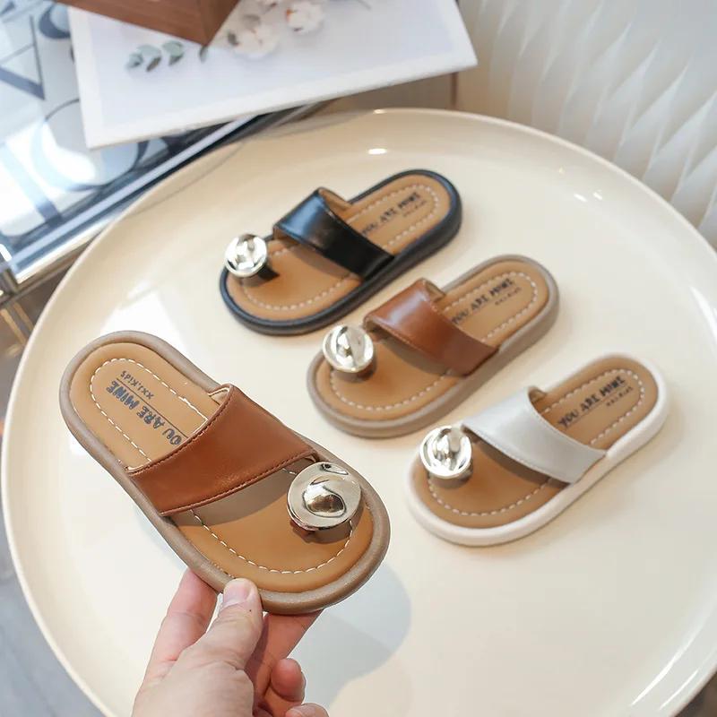 Flip Flop Girls Platform Slippers Summer Outdoor Holiday Beach Shoes Light Weight Slides Kids Shoes Girl Floor Shoes I05095