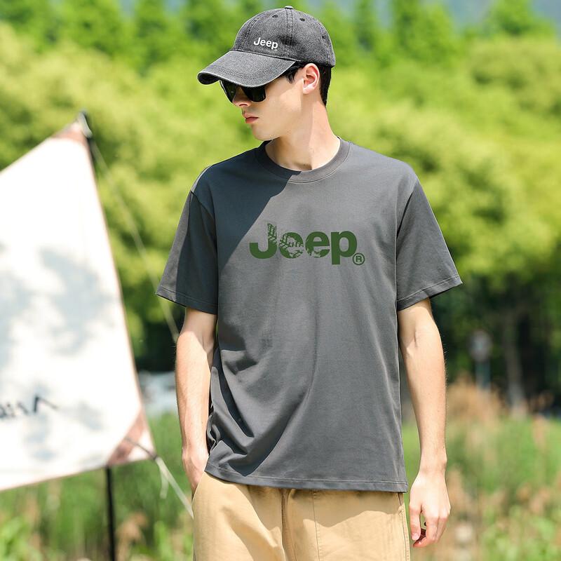 Jeep Men's Summer Crew Neck Short Sleeve T-shirt