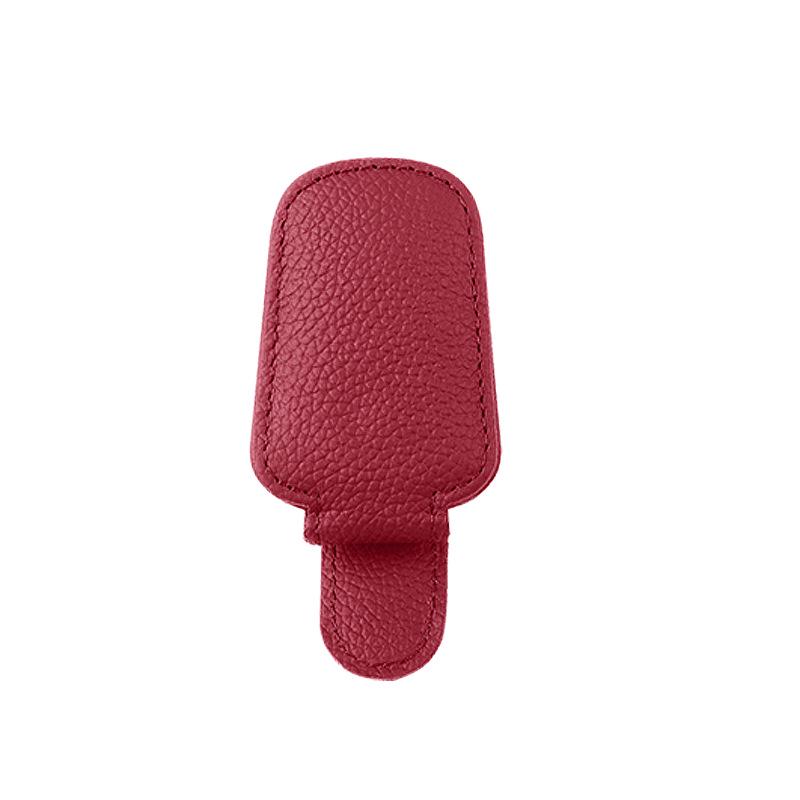 Leather Car Visor Sunglasses & Card Holder Clip