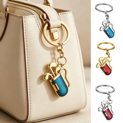 Porte-clés avec Pendentif Club de Golf Portable Créatif Léger Pratique Porte-clés Amusant pour Sac à Dos