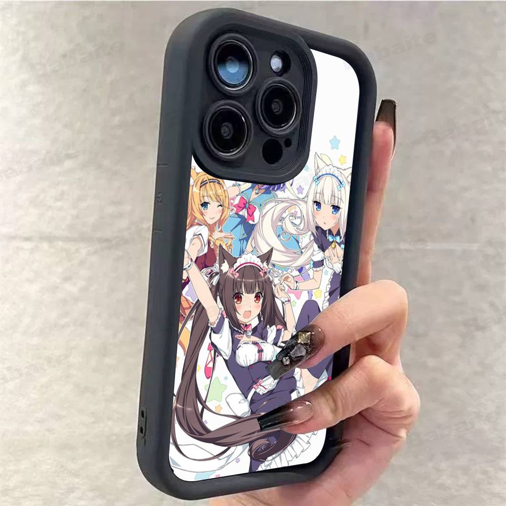 

N-NekoparaS Anime cute Phone Case For iPhone 17 16 15 14 13 Pro Max Plus 12 11 Cover iPhone 16