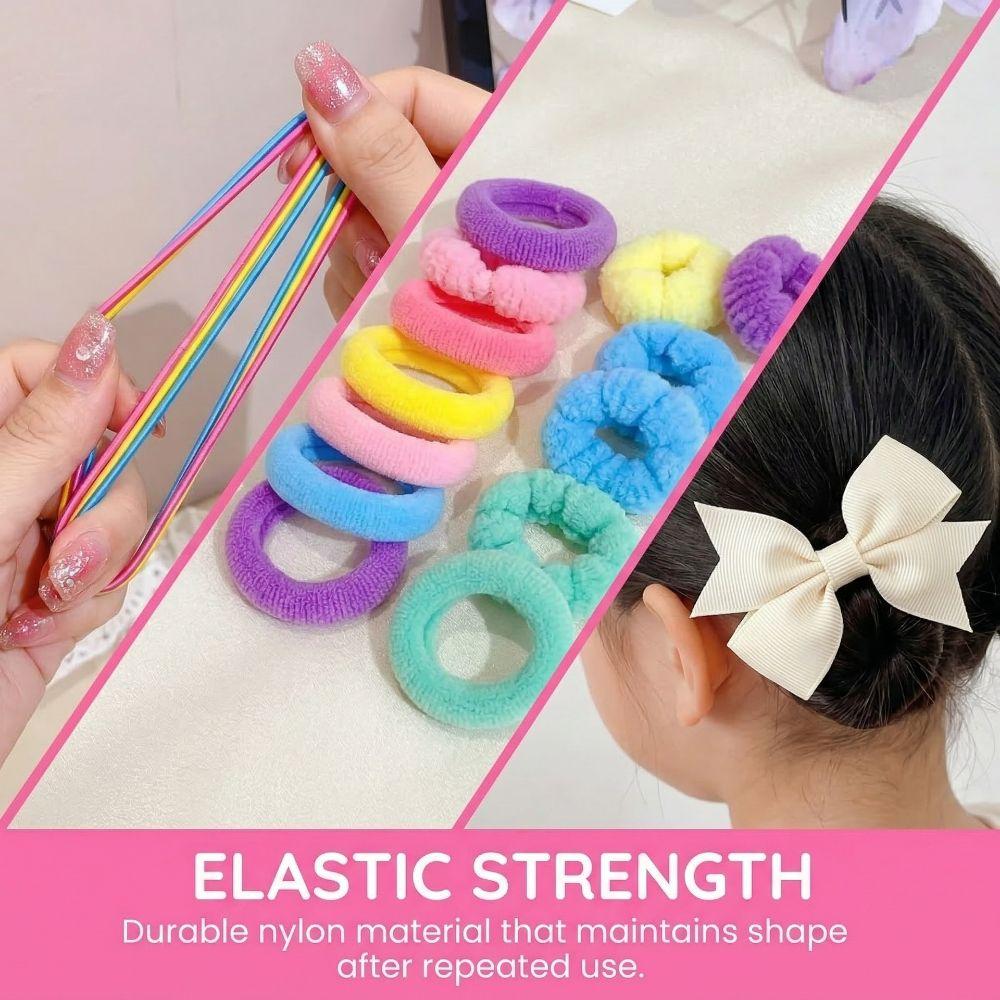 Elásticos de Cabelo para Meninas Altamente Elásticos Sem Machucar o Cabelo Presilhas de Cabelo Laços de Cabelo Frangipani Conjunto de Presente Princesa