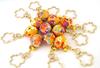 Hana Chirimen Kaleidoscope Japanese Pattern Chirimen Keychain with Bell Made in Japan Souvenir [ZOON] (Yamabuki)