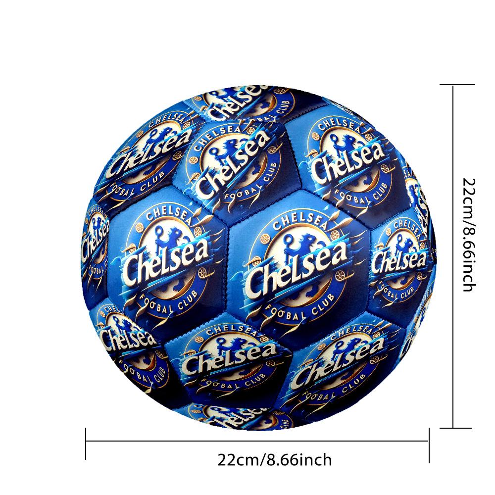 Chelsea FC CLUBSoccer Ball Colorato Per Tutte le Età Cucito a Macchina PVC Pronto per la Competizione Durevole Alto Rimbalzo