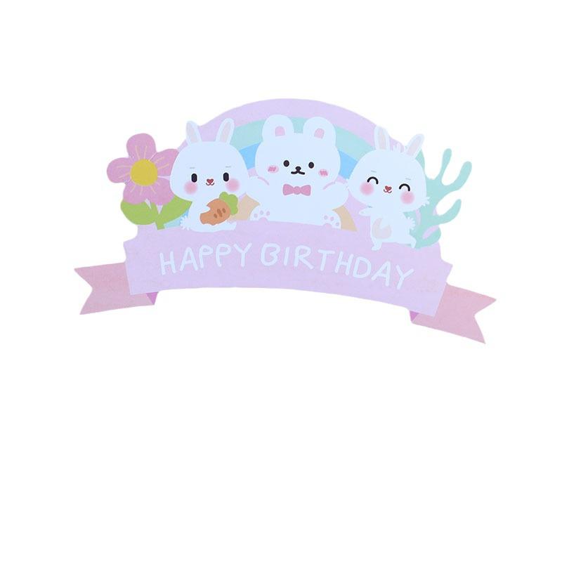 Pale Green Rabbit Cake Toppers for First Birthday or Full Moon Celebrations