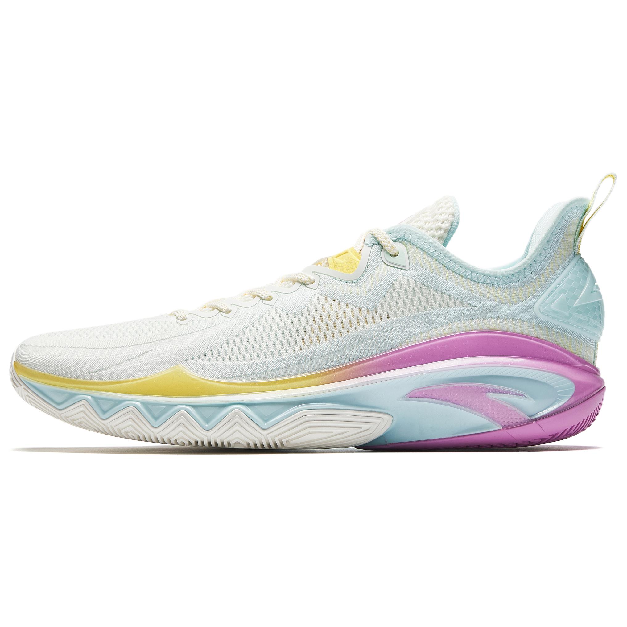 

New ANTA Swagger 2 Basketball Shoes Men s Low top Ivory White/Glacier Blue/Light Yellow 912541606-2 44
