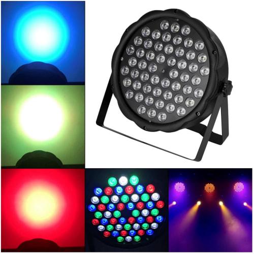 Frezon Stage Lighting, 54x1W RGBW LED Dance Light, DMX512 3/7CH, 54 Lamp Beads, 4 Operation Modes, Stage Light, Disco Light, Party Light, Spotlight, H