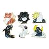 Creative Yin Yang Animal Brooch - Fox & Rabbit Cartoon Badge with Alloy Drip Oil Ornaments