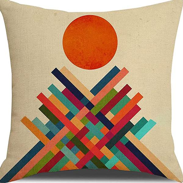 Popular Simple Abstract Geometric Pillow Case Nordic Morandi Home Sofa Car Cushion Cover