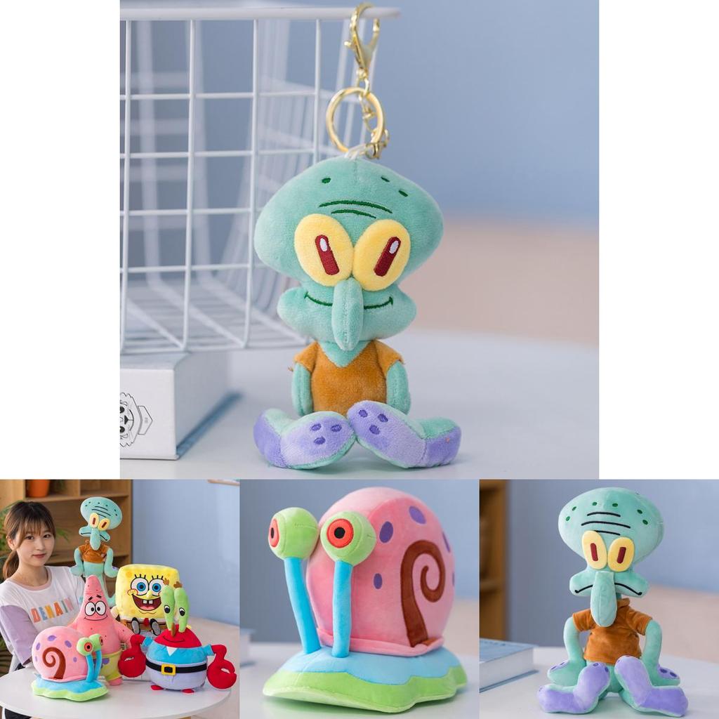 Superweicher Spongebob Patrick Star Thaddäus Plüschanhänger für Kinder Mädchen Niedlich Kawaii Stoffpuppe Geschenk