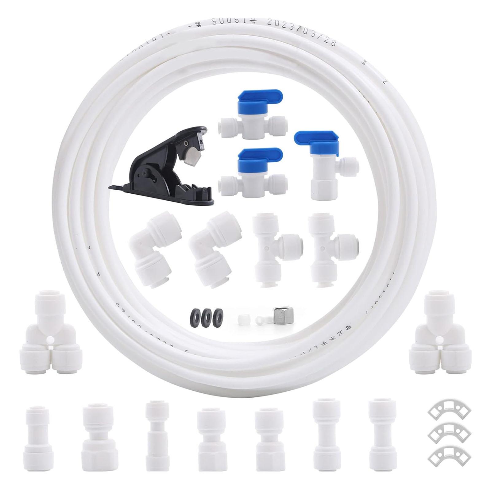 

Flexible Ice Maker Water Line Connection Kits With Food Grade Tubing And Fitting Suitable For Household Appliance Hookup