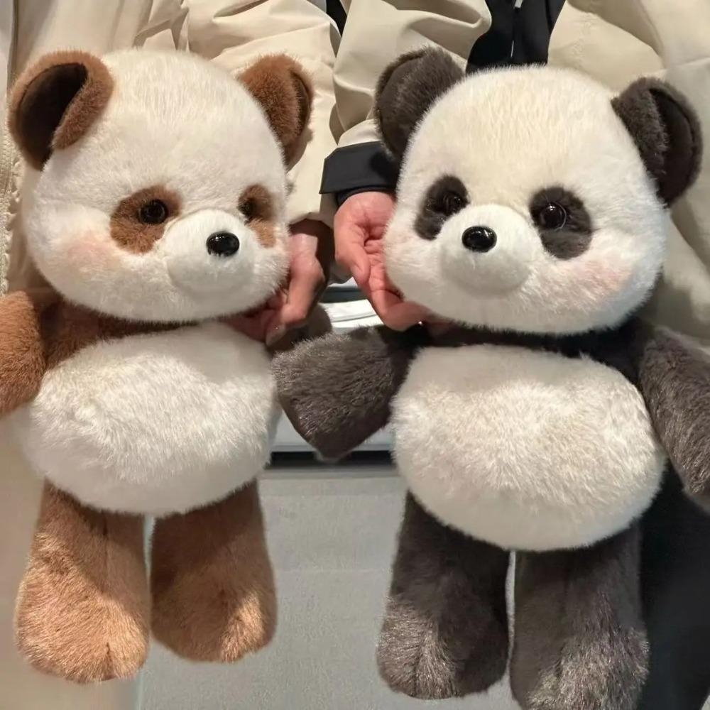 Realistyczny Kawaii Szop Panda Pluszowa Zabawka Poduszka Pluszowa Pluszowa Zabawka Pluszowy Puszysty Boże Narodzenie Prezent Dekoracja Lalki Prezent dla Dorosłych