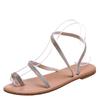 Women's sandals new sandals women's flat-bottomed rhinestone sandals large size beach shoes