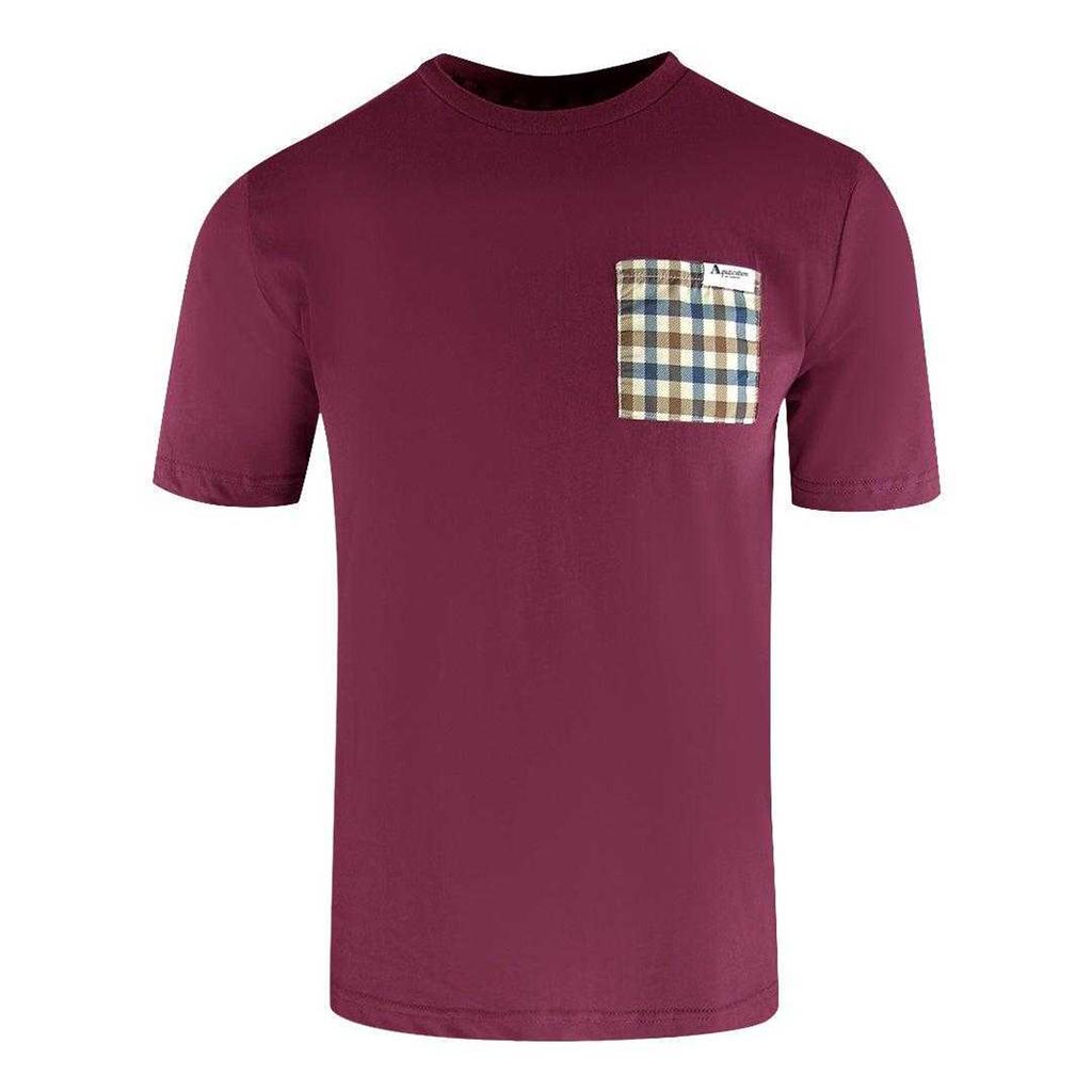 Aquascutum Mens Checked Chest Pocket Active T-Shirt