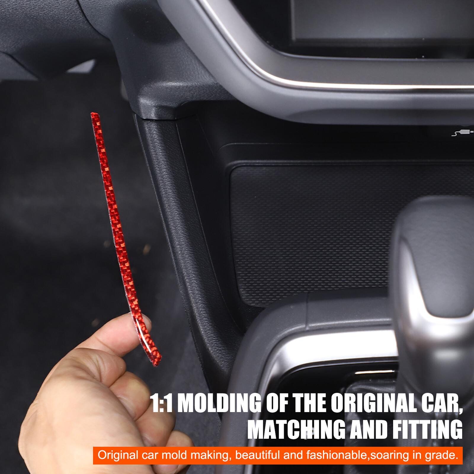 Red Carbon fiber Center console Side Strip Trim Sticker For Subaru Crosstrek 24+