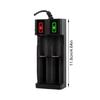 1/2 Slot Charging Adapter Rechargeable Battery for 18650 3.7V Battery USB Fast Charging with LED Status Display for Travel