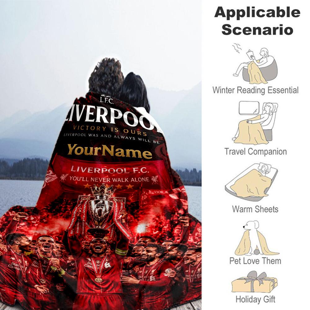 Liverpool Personalized Name Blanket Cozy Personalized Blanket Warmthful Decor Perfect for Home Decor Livingroom Chair Office for All Occasions