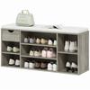 Shoe Storage Bench with Cushion - Grey