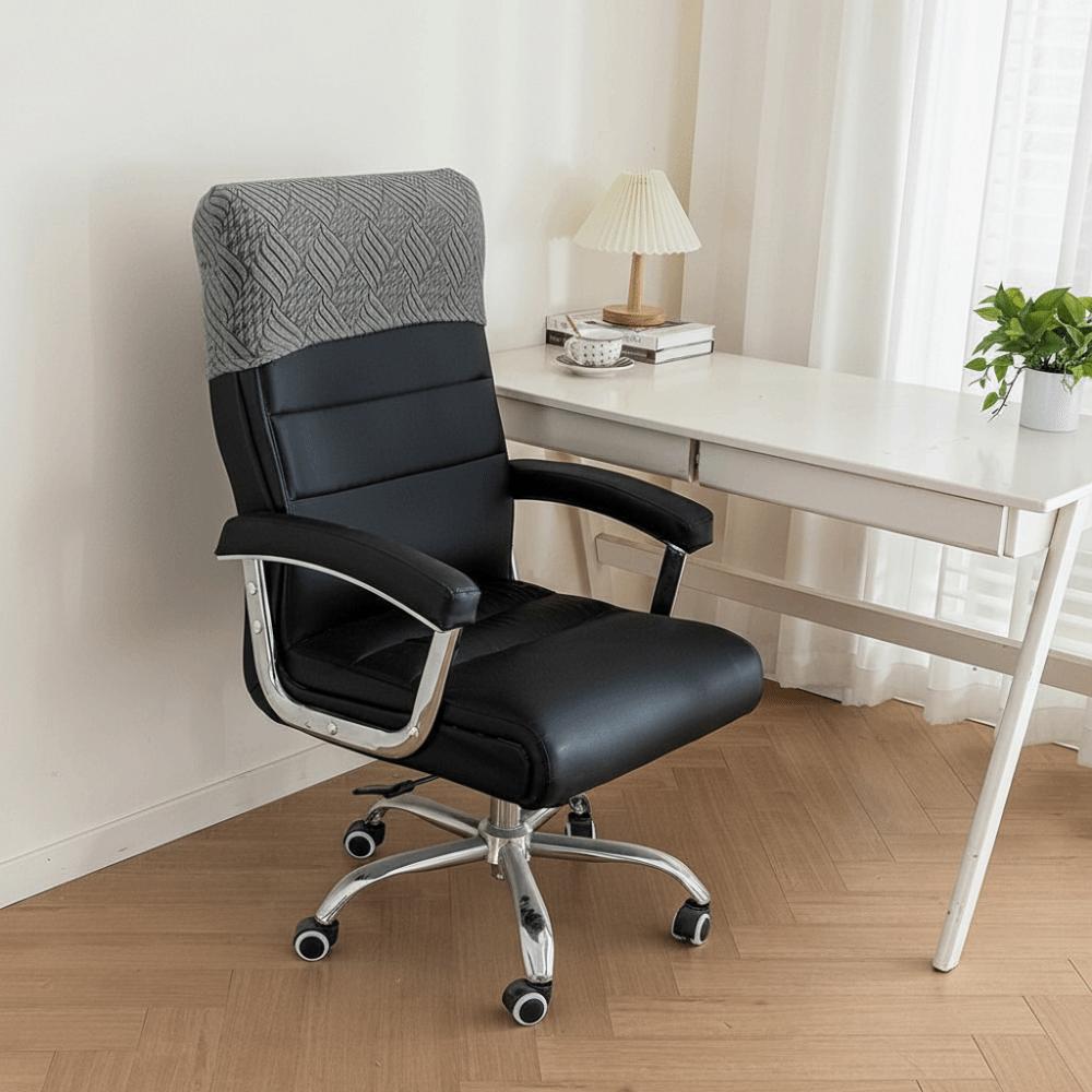 Dust-proof Chair Back Cover Solid Color Comfortable Chair Office Headrest High Elasticity Executive Chair Half Cover