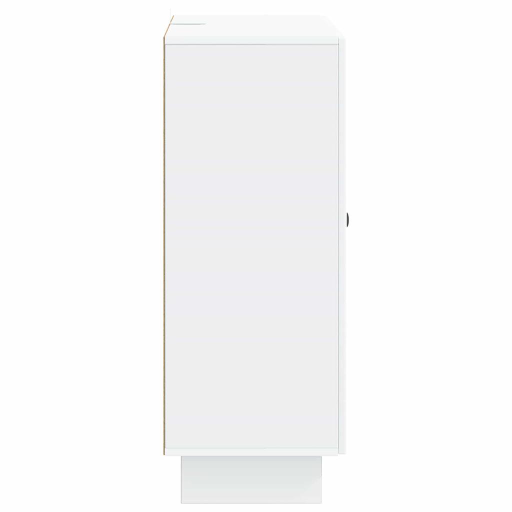 White Sideboard with Drawers 66 x 34.5 x 90 cm Engineered Wood