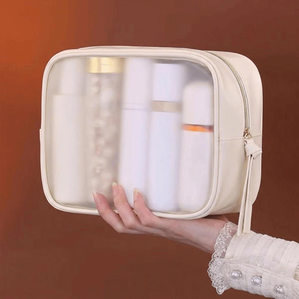 Reißverschluss Kosmetiktasche Frosted Waschbeutel Persönlichkeit Transparente Kosmetiktasche Reise