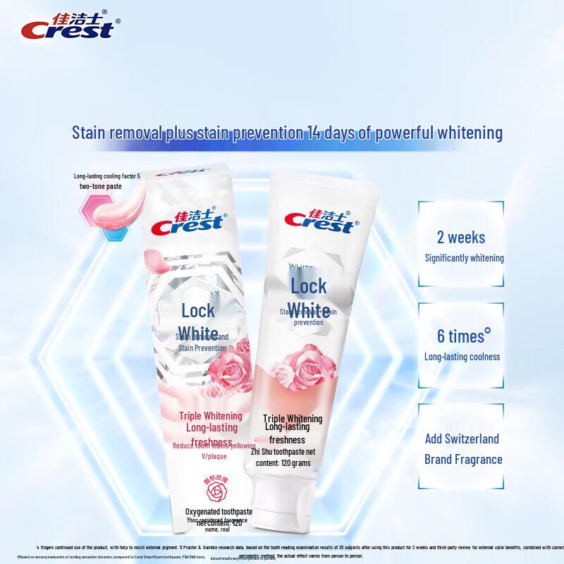 Crest Dual-Color Lock White Toothpaste