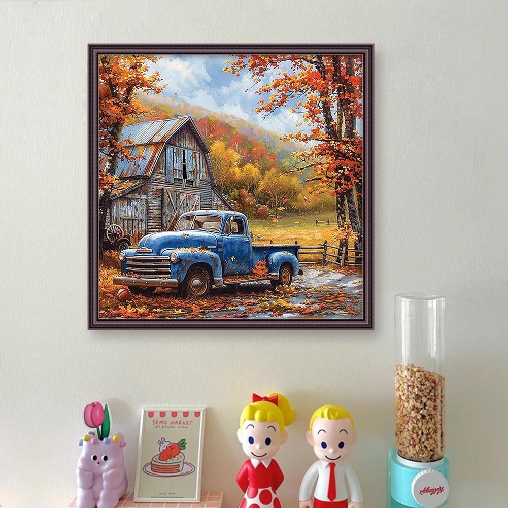 Full Broderi Ekobomullstråd 11CT Räknad Landskap Korsstygnskit