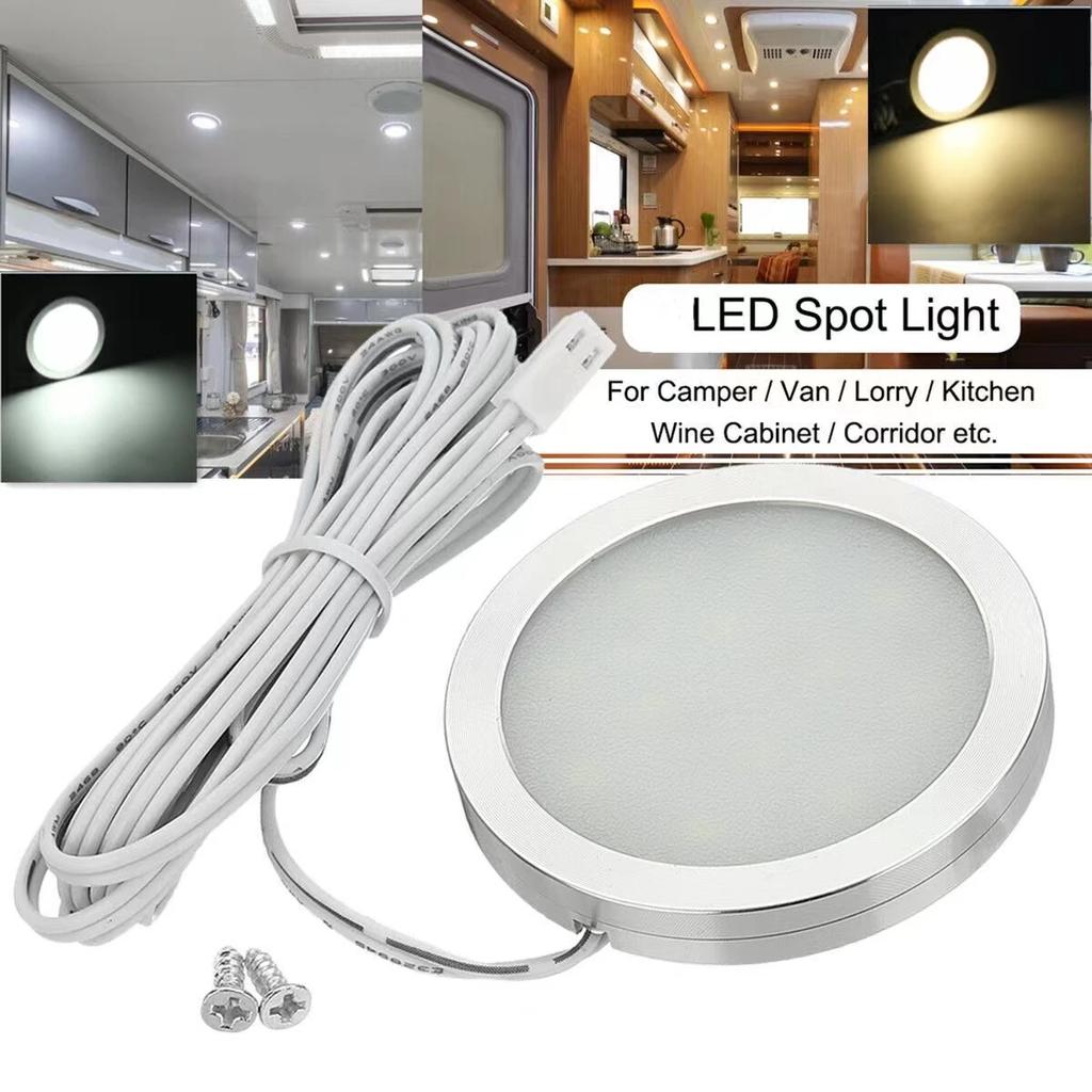10PCS Car LED Interior Spot Light Down Ceiling Lamp 12V Camping Trailer Boat Lights for RV Trailer Caravan LED Reading Light