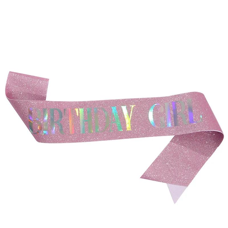 Happy Birthday Queen Girl Satin Sash 21 30 50 Birthday Sash Party Supplies Birthday Decoration Wedding Anniversary Decors