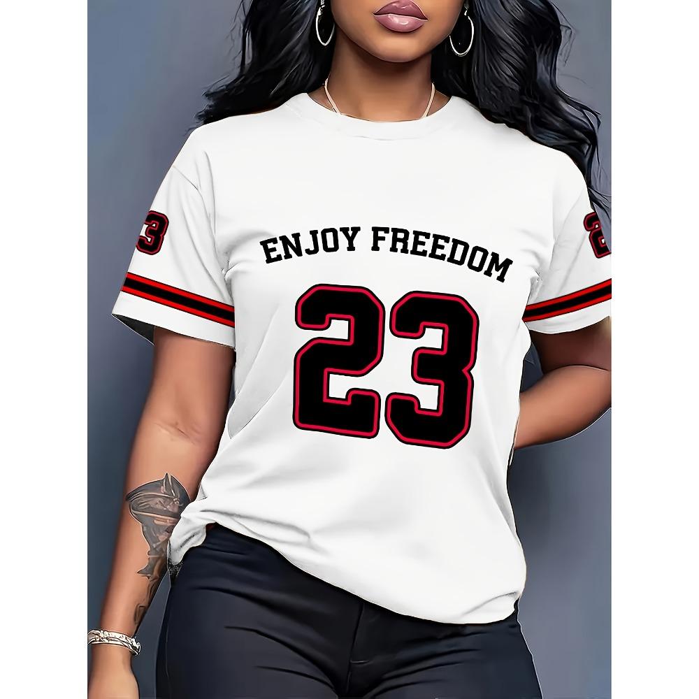 

Women s printed T-shirt, casual short-sleeved summer top, daily wear XXS