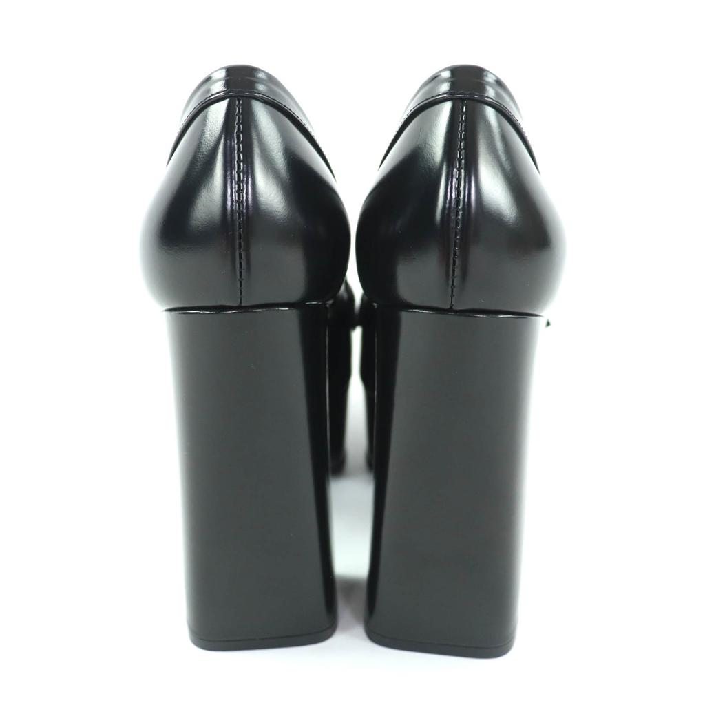 Makellose Sergio Rossi Pumps SR NORA Chunky Heel Leder schwarz Leder Damen 36.5 Gebraucht
