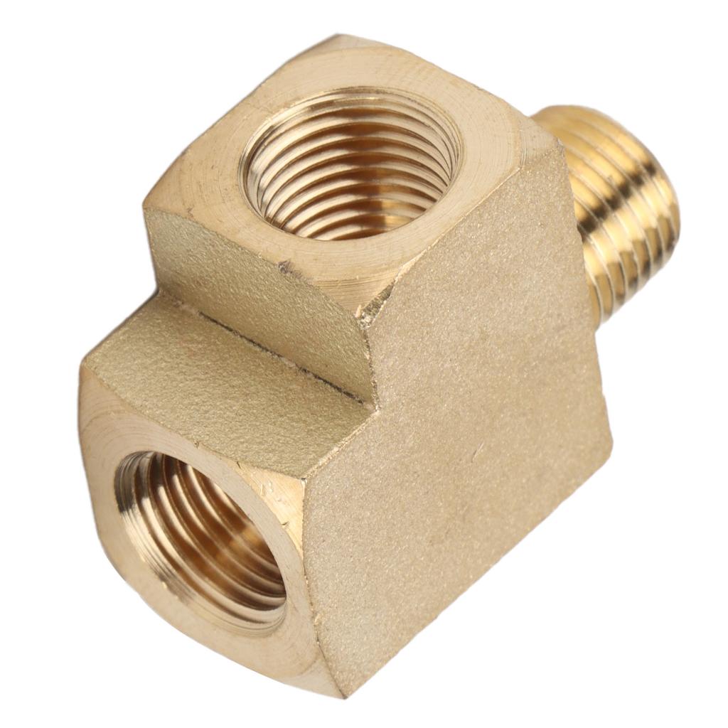 Brass Pipe Tee Car Solid Street Pipe External Thread 1 8in NPT Malex1 8in NPT 1000 PSI