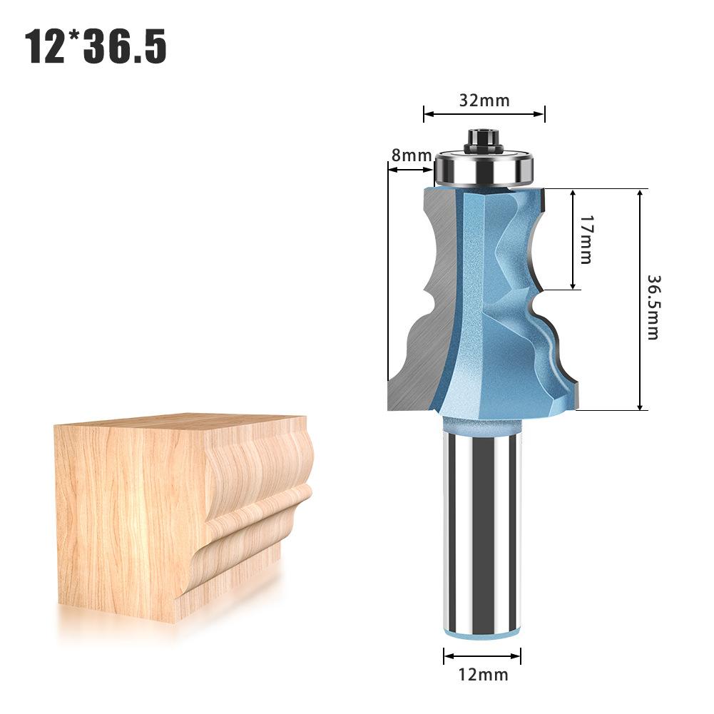 

Bearing Oblique Bottle Knife Flower Line Armrest Knife, Stair Armrest Lace Knife Solid Wood Cabinet Line 1/2 Handle Knife Bearing inclined bottle knife [12 * 36.5]