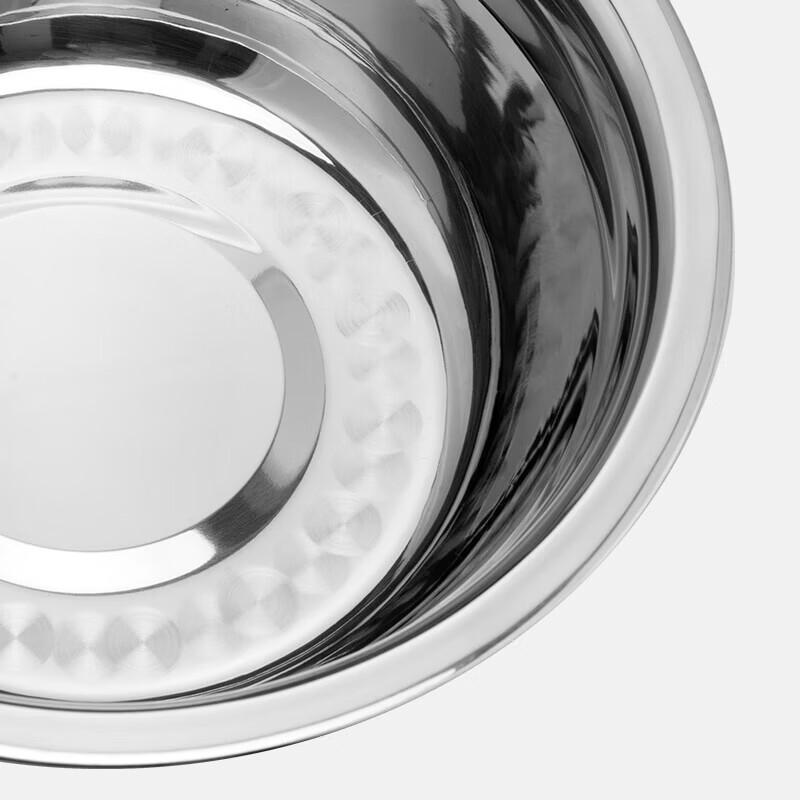 CHAHUA Deluxe Stainless Steel Thickened Round Basin 4-Piece Set