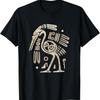 Mayan Indian Heron Crane Ancient Tribal Abstract Bird Style T-Shirt