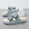 Fashion Black Platform Sandals Summer Beach Unisex Sandals  Wear Outside Slippers Indoor Sandals Fashion Women Shoes Outdoor Men Shoes