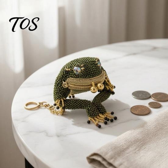 Regalo Unico per Amanti degli Animali Portamonete Rana Kit Fai da Te, Artigianato Rospo con Perline Ciondolo Decorativo per Borsa Portachiavi Carino Busta, Bacio Fatto a Mano
