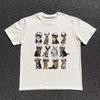 Sommer Muster Bedrucktes T-Shirt Lässige Mode Harajuku Street Fashion Stil Reines Baumwoll-T-Shirt Geeignet für Unisex