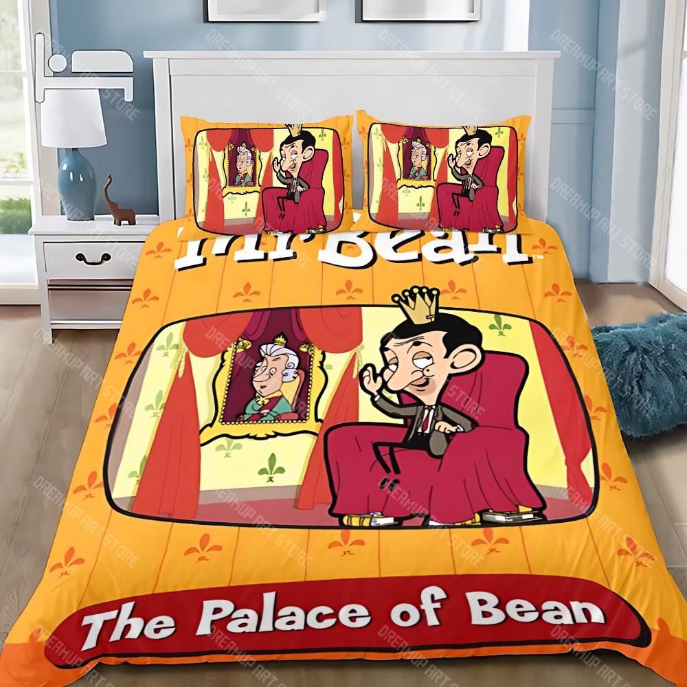 Cartoon Duvet Cover Pillowcase Bedding Set Adult Boy Mr B-Bean Girl Bedroom Decoration Children Gift Single Double Large Size