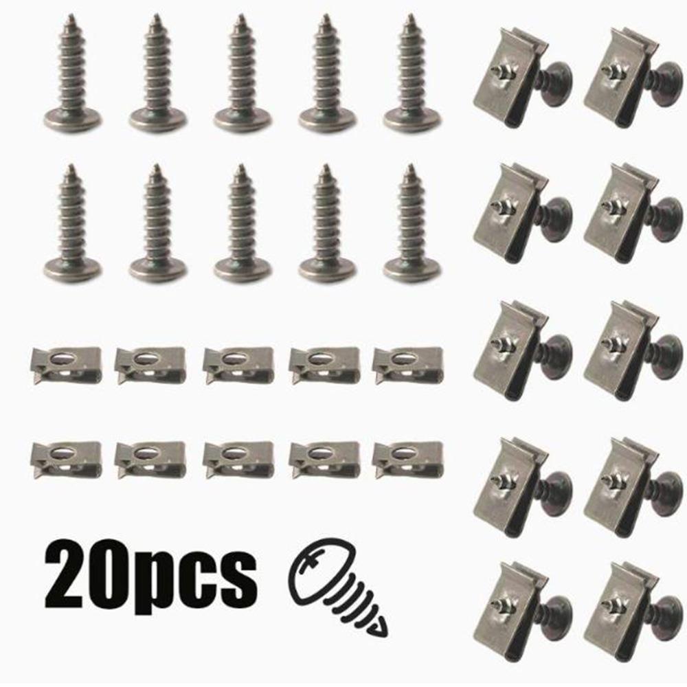 20/40/60Pcs Anti Rust U-Type Fastener Clips Iron Metal Screw Clips  Car Accessories