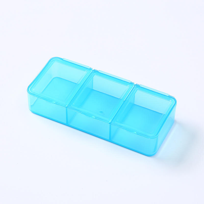 Portable Pill Box Cases Organizer Travel 3 Grid Medicine Box For Morning Middle And Evening Medication Tablets Mini Storage Box