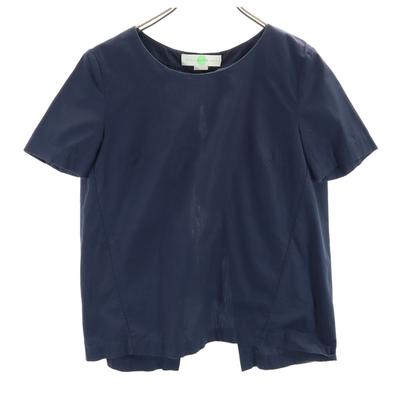 Short Sleeve Blouse 36 Navy Women Used