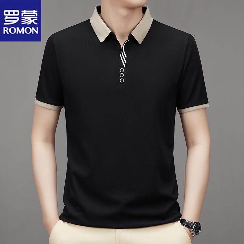 ROMON Men s Business Casual Polo T-Shirt 130