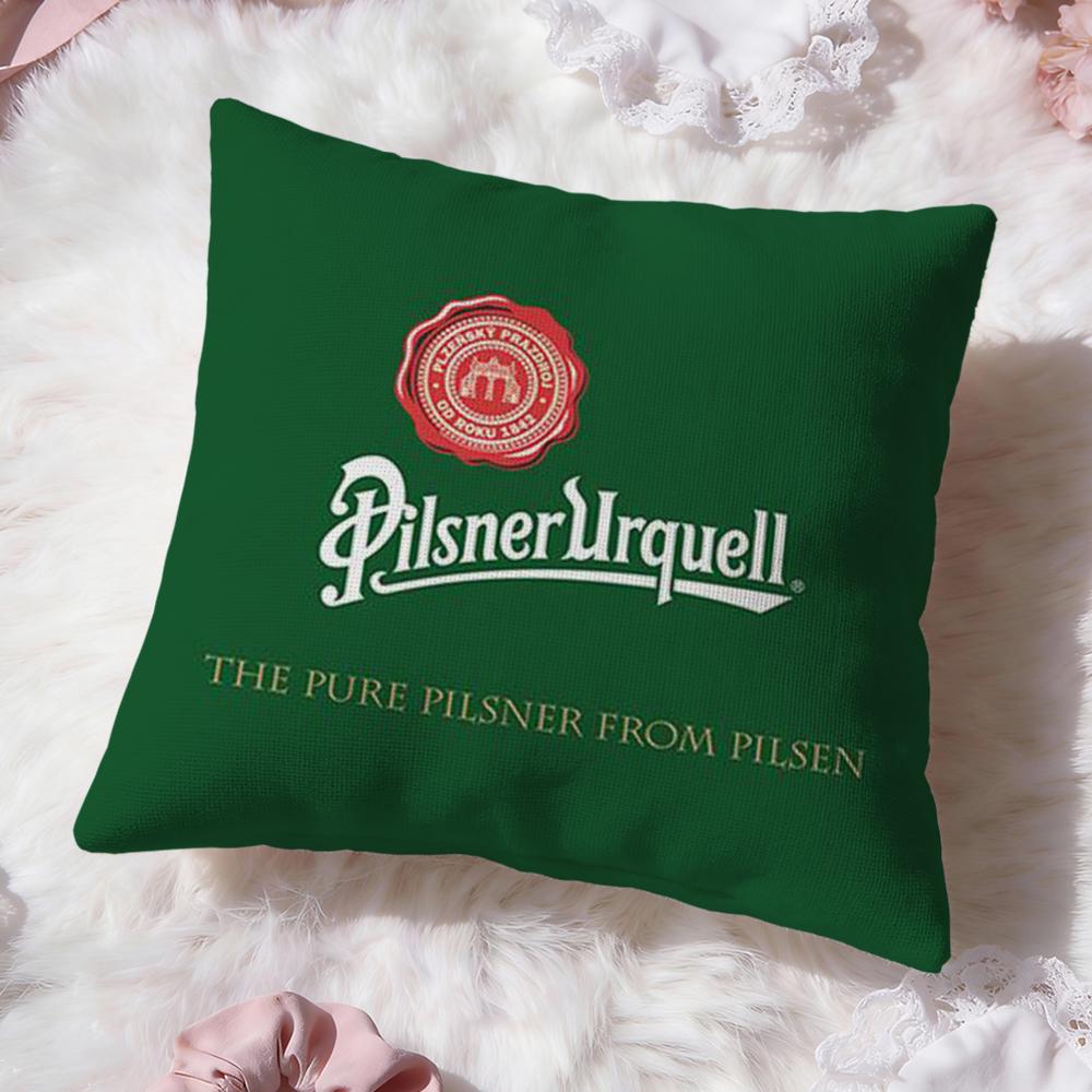 Federa Cuscino P-Pilsner U-Urquell Comfort Premium Reversibile - Design Due in Uno per Qualsiasi Stanza e Interno Auto