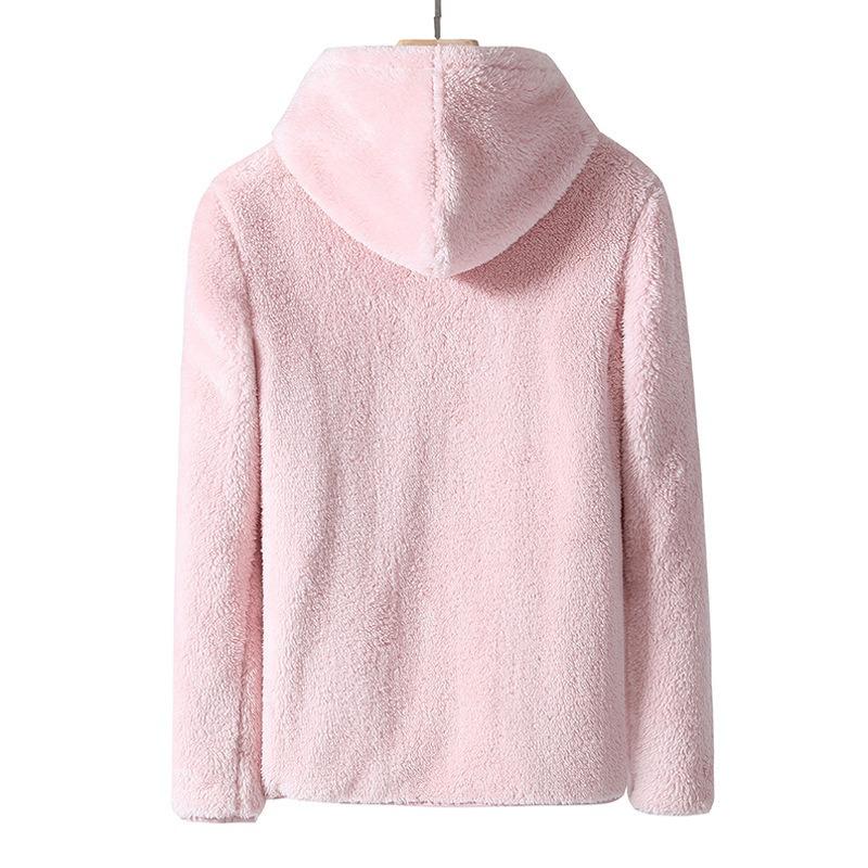 New couple hooded sweater autumn and winter lamb wool jacket liner jacket men's and women's fleece jacket